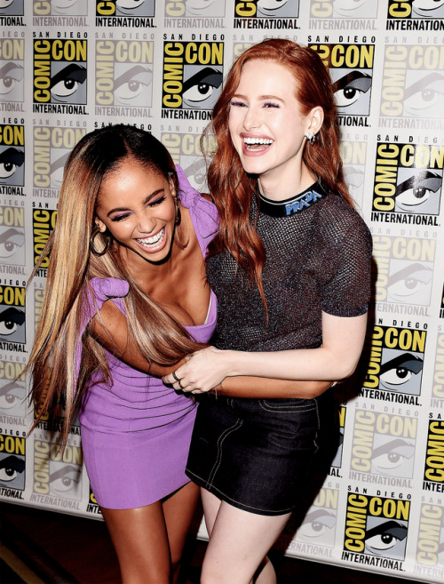 madelainesource: Madelaine Petsch and Vanessa Morgan attend Day 3 of Comic-Con in San Diego, July 21