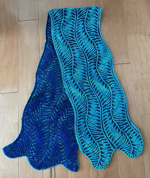 Two Friends Gifted Me Their Polwarth Handspun And I Finished A Scarf. ❤️ They Spin Very Differently,