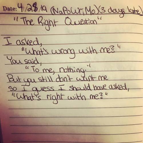 #NaPoWriMo Day 25 - “The Right Question” . . . . . . #wordporn #poetry #igpoetsociety #n