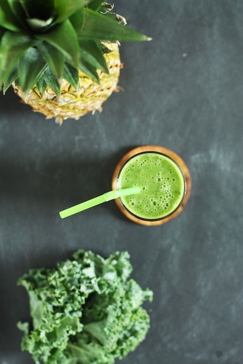 mermaidwishesfairytries:Kale Pineapple Smoothie Ingredients2 packed cups chopped kale leaves1 cup fr