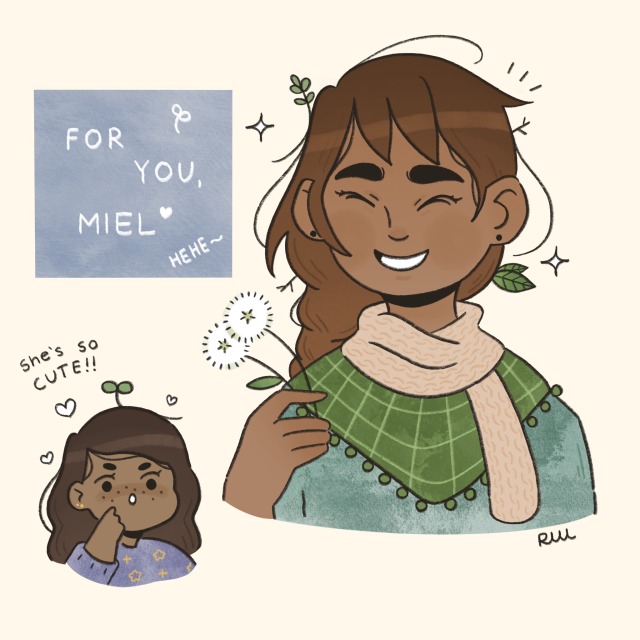Amapola wanted to go “flower” picking for Miel~ 🌼