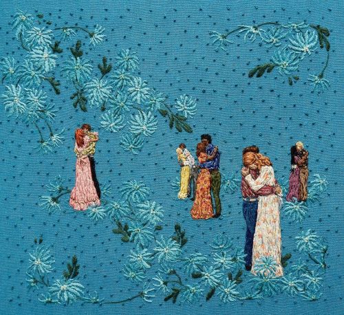 Free as Ghosts - about 9” x 10” on linen - #embroidery #embroideryart #bordado #broderiehttps://ww