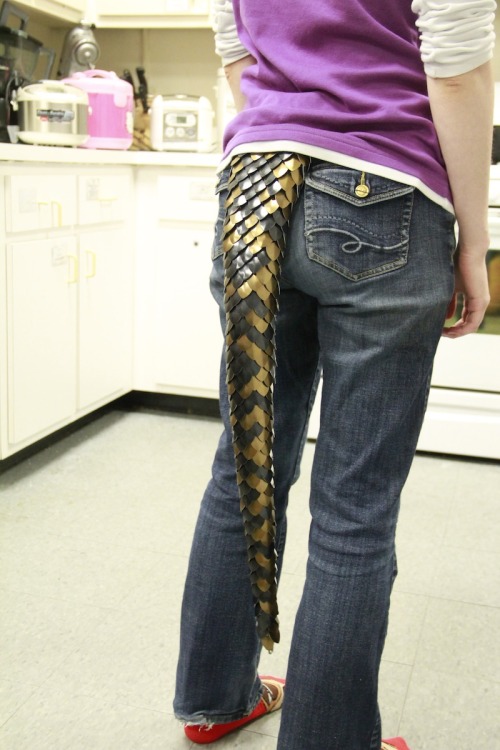 Here's The Most Recent Tail Commission I Completed. Brown (anodized Aluminum) Background With Black (anodized