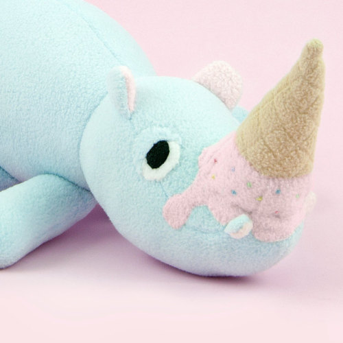 sosuperawesome: Hokey the Ice Cream Rhino Hippo and Neo the Ice Cream Whale Narwhal by Frozen Noses 