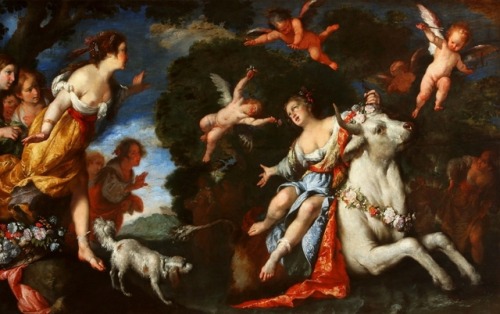 hildegardavon: Bernardo Strozzi, 1581-1644  Abduction of Europa, ca.1640/44, oil on canvas, 225