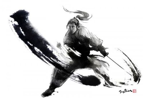 kungfutaichworld:  Wow, awesome kung fu painting!!  Chinese Sword      Beautiful artwork