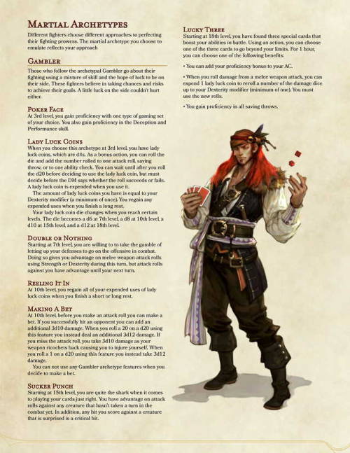 tabletopresources: dnd-homebrew5e: This Fighter subclass is a commission for etrius-evermore! I actu