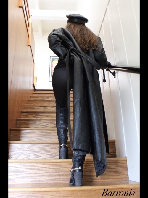 barronis: Slither up the stairs behind me slave, kissing my spurs as you go. Careful not to drool. Y