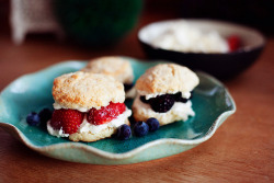 fleuralies:  Scones with cream and berries