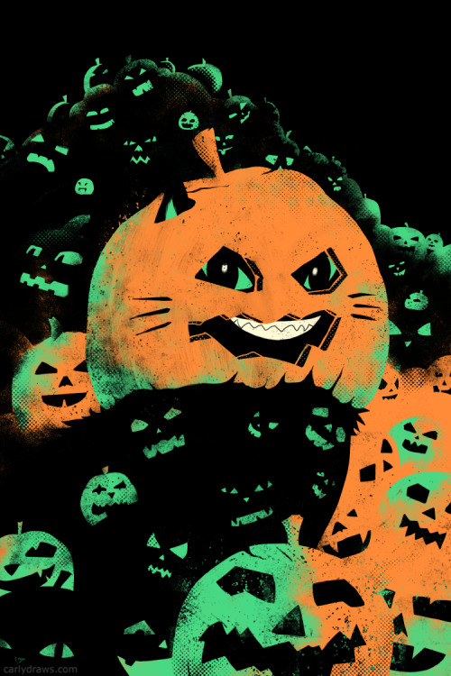 carlydraws:SPOOKYCATJack O lantern Mummy Skelecat Witch My muse Catlump returns for a Halloween spec