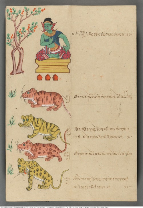 Thai treatise on fortune telling : manuscript, before 1844.MS Typ 439Houghton Library, Harvard Unive