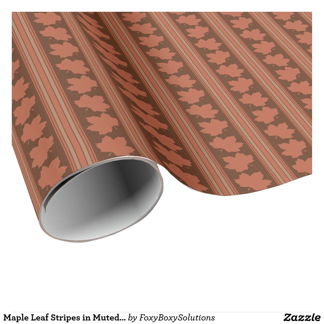 Stripes - Light Brown and Dark Brown Wrapping Paper, Zazzle