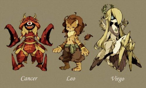 gamedevinspo: The Zodiac Signs by minnie