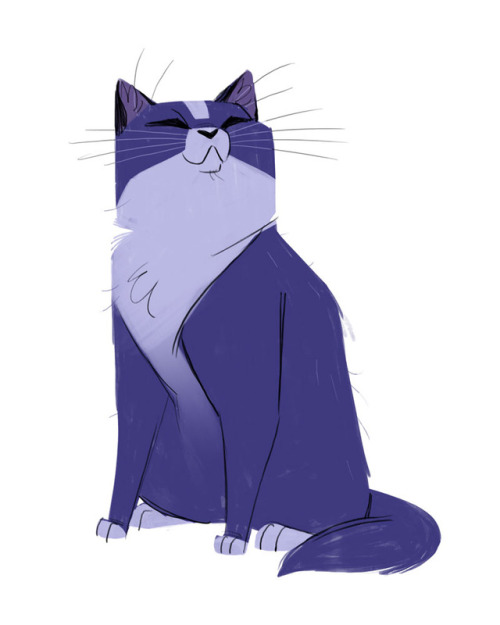 dailycatdrawings: 647: Purple Kitty