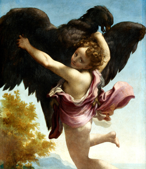 sappho-embracing-art:The Abduction of Ganymede by Correggio (1532) and Rembrandt (1635)