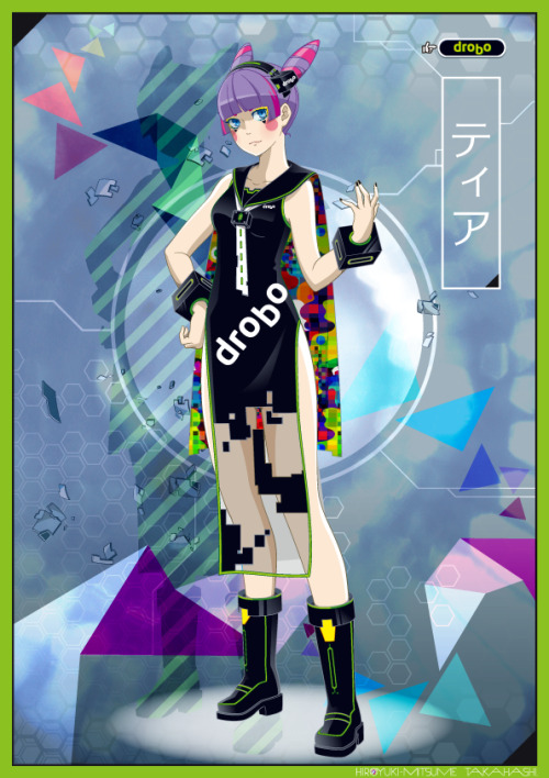 Hiroyuki-Mitsume Takahashi’s new character design for drobo (computer storage products). View 
