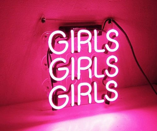 KUKUU Beer Neon Sign Pink - Girls Girls Girls  