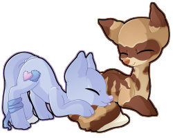 bubblepopmod:  Pitter Patches wants to plaaayyy with coony~ See this post on DA here  OMFG THHAT IS ADORABLE &lt;3 Hnnnnnng