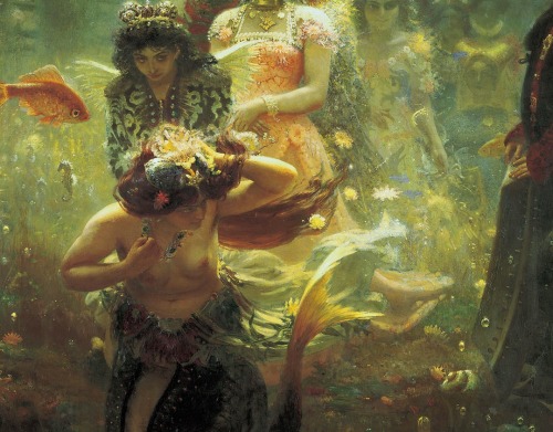 tierradentro:“Sadko In The Underwater Kingdom” (with detail), Ilya Repin.