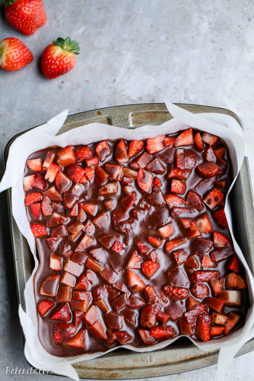 foodffs:  Chocolate Covered Strawberry Brownies (Gluten-Free, Refined Sugar Free + Paleo) Really nice recipes. Every hour. Show me what you cooked! 