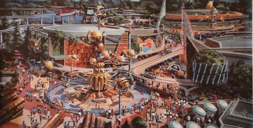 hotandcoldrunningchills:Disney theme parks concept art.