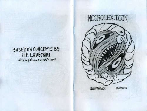 shutupshea:The zine I made for my illustration class, a sort of bestiary based on the Lovecraft Myth