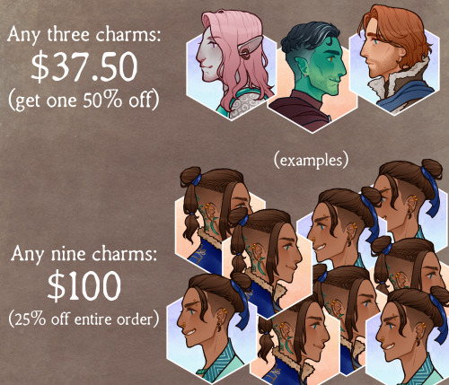   Reblogs appreciated!!  My double-sided Critical Role charms are now up for preorder on etsy, unti