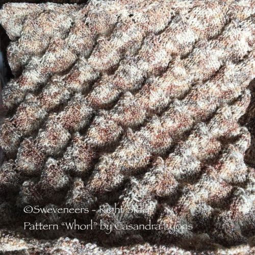 This pattern is “Whorl” by Casandra Lyons. It is available for free on Ravelry. I have worked this c