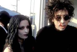 vixensandmonsters:  Tim Burton and Lisa Marie at The Nightmare Before Christmas Book Party in Los Angeles, Otcober 31st, 1993 