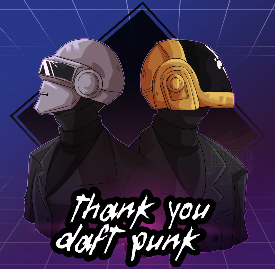 An homage and final good bye to the two greatest lord of electro. Thank you Daft punk! Their music have been a great 