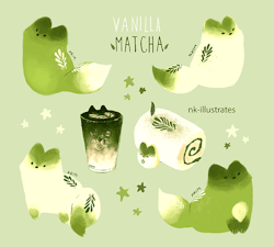 nk-illustrates:More Vanilla Matcha. Happy