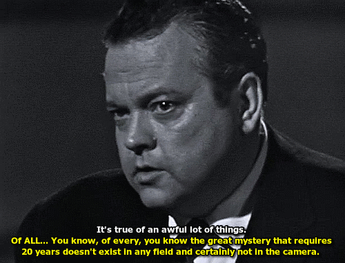 biscuitsarenice:Monitor: Orson Welles, 1960 (Citizen Kane is often cited as the greatest film ever m