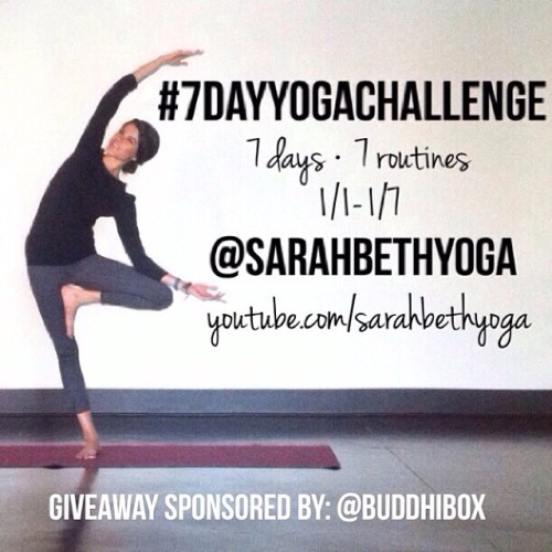 Big news! I’m hosting my very first free yoga challenge starting 1/1/2015! It’s the #7DayYogaChallen