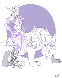 cynshadespyre:  Wanting new armor for herself and for Tarma, Cyn decided to work night in and out on some dress armor. She spent a lot of time in Deepholm harvesting all the crystals, and Tarma thinks its fancy, and tends to pose for onlookers.