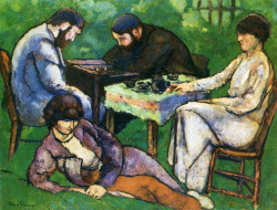 ageoftheart:  Chess Game  Artist: Marcel DuchampYear: 1910Type:  Oil on canvas