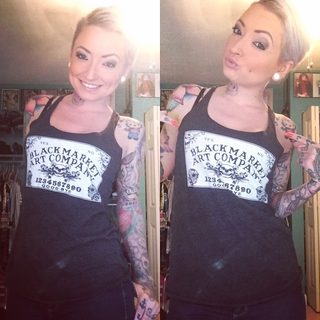 vanyvicious:  Wearing my favorite @blackmarketart tank today :) use code SL10 on