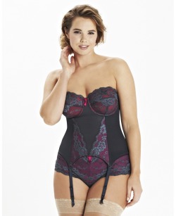 curveappealintimates:  Bree Warren for Simply Be  38 inch bust, 30 inch waist, 42 inch hips Pour Moi? Slate Amour Basque Pour Moi Ditsy Plunge Bra and Pour Moi Ditsy Shorty Pour Moi? Promise Non Padded Bra and Pour Moi Promise Shorty Gossard Retrolution