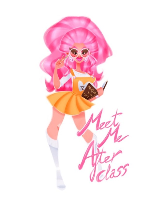 @trixiemattel s look was EVERYTHING YESTERDAY!! Loooved her on @rupaulsdragrace she was fantastic as nerdy kitty and her pink hair!!