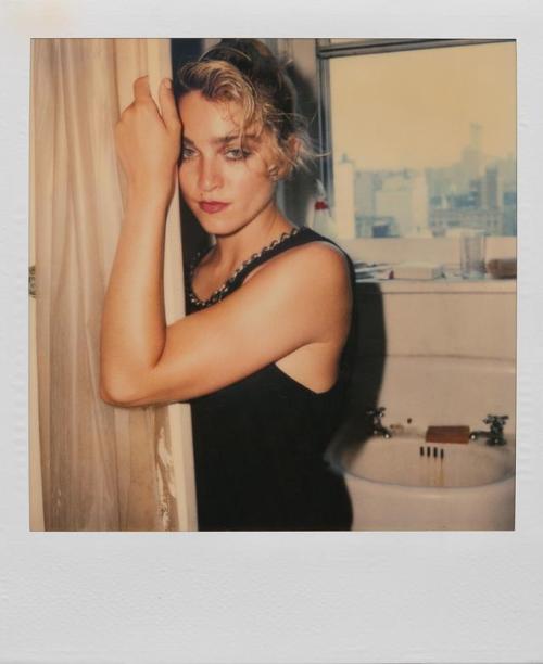 twixnmix:  Madonna Polaroids by Richard Corman, 1983.In June 1983, 24 year old Madonna was rising on the club charts with singles Everybody and Burning Up. Photographer Richard Corman captured pre-fame Madonna at home one month before the release of her