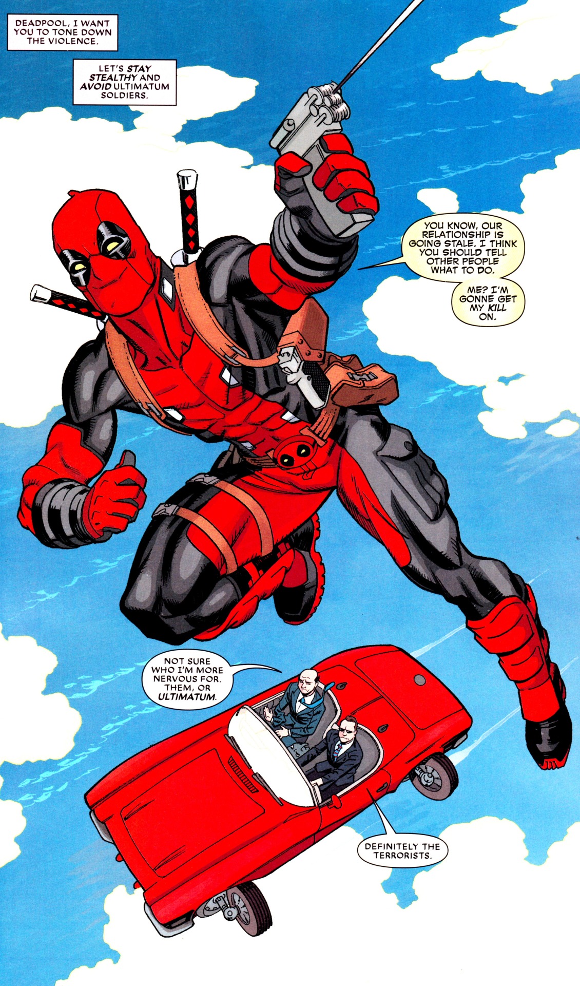 jthenr-comics-vault:  Deadpool Gonne Get His Kill OnDEADPOOL #22Art by Mike Hawthorne