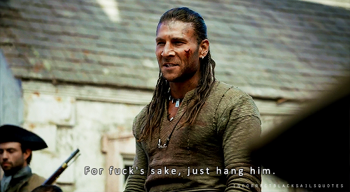 incorrectblacksailsquotes: Kensington: How do you plead?*Flint looks at Vane*Vane mouths: “not