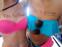 tfm-intern:  Tits for beer.