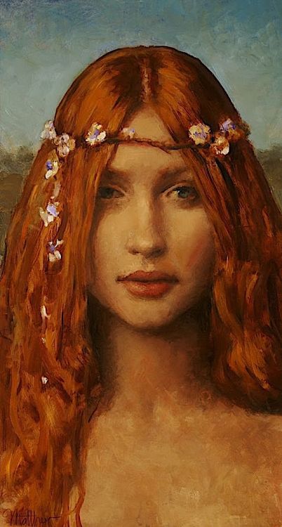 mermaidenmystic: Ophelia’s Allure by American oil painter Matthew Joseph Peak