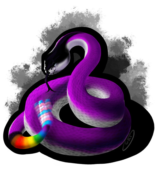  Sorry!  I spent way too much time indulging myself in making a demi pride rattlesnake with a trans 