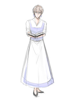 adrianaloleng:  a sketch of Hiroki as Belle for some reason??