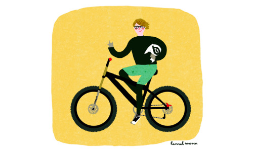 hannahdraws: New year, new Bike Portrait. This time from a friend who prefers the down hill runs of 