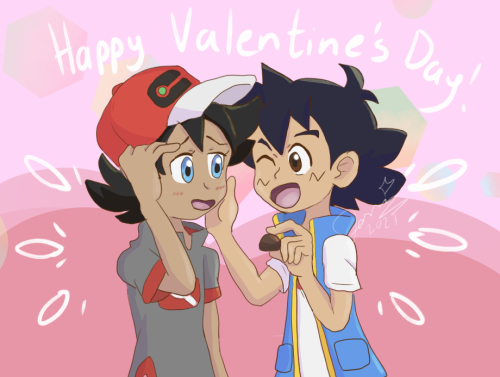 glazepop:Happy Valentine’s Day and so I share this with the ship SATOGOUnothing else to say but I am very lonely and rushed doing this because of the reminder I need to finish missing schoolwork-