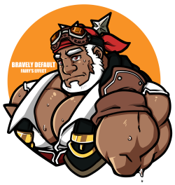 shiartfarts:  BEEN PLAYING “BRAVELY DEFAULT: FAIRY’S EFFECT”And there’s an Super Cute, Super Buff, Blacksmith Dude in it!   My heart was stolen~ &lt;3 