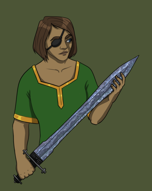 caedart:a post-winterlight Kari with her starsteel sword