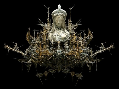 reliquaries:Unveiled Obscurity, Kris Kuksi, mixed media assemblage, 2013